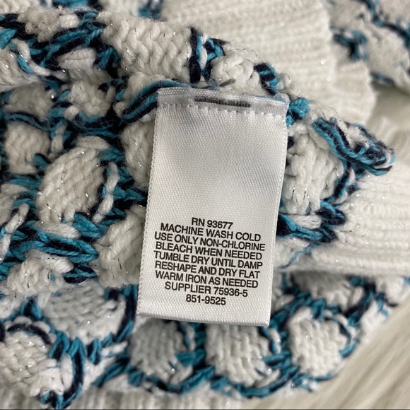 Chunky Knit Sweater Metallic Stripe, XL - Picture 9 of 9